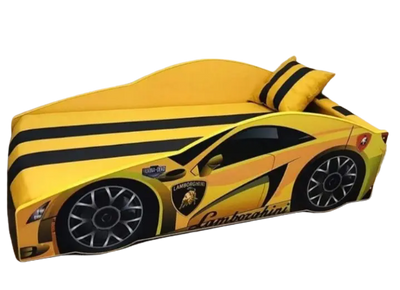 Дитяче ліжко- автомобіль Lamborghini з матрацом Е-3 желтая фото