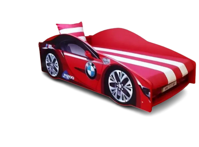 Дитяче ліжко- автомобіль БМВ Еліт з матрацом E-1 червона фото