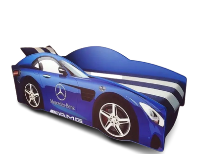 Кровать для мальчика Mercedes с матрасом Е-4 синяя фото