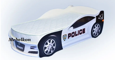 Детская кровать-машина "Полиция" в 2 цветах (ПОДАРОК!) pol_Полиция фото